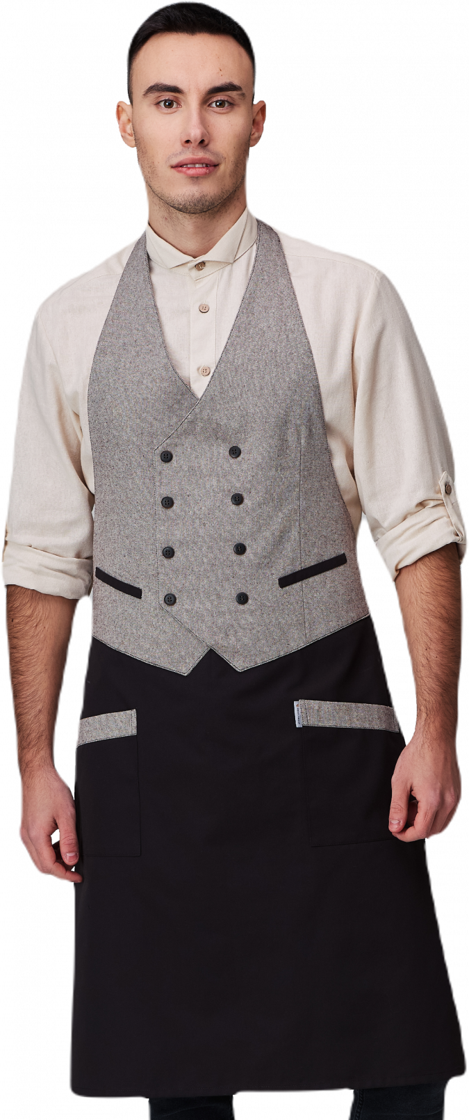 Фартук-жилет официанта двубортный Damask мужской кофе купить от 2 397 р. 