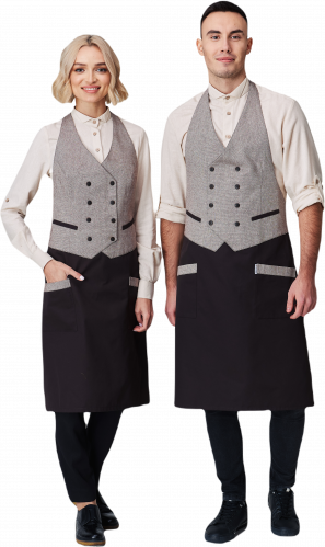 Фартук-жилет официанта двубортный Damask мужской кофе купить от 2 397 р.
